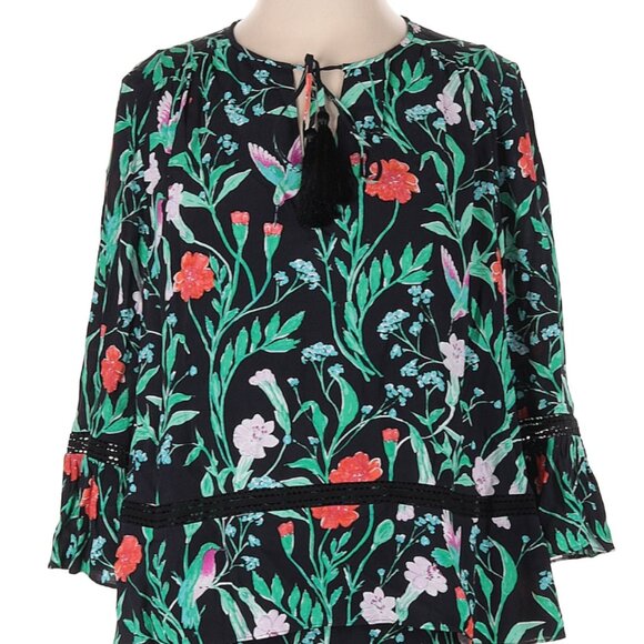 ๐บ NWOT Kate Spade โ ๏ธ Jardin crepe tropical romper - Picture 7 of 12